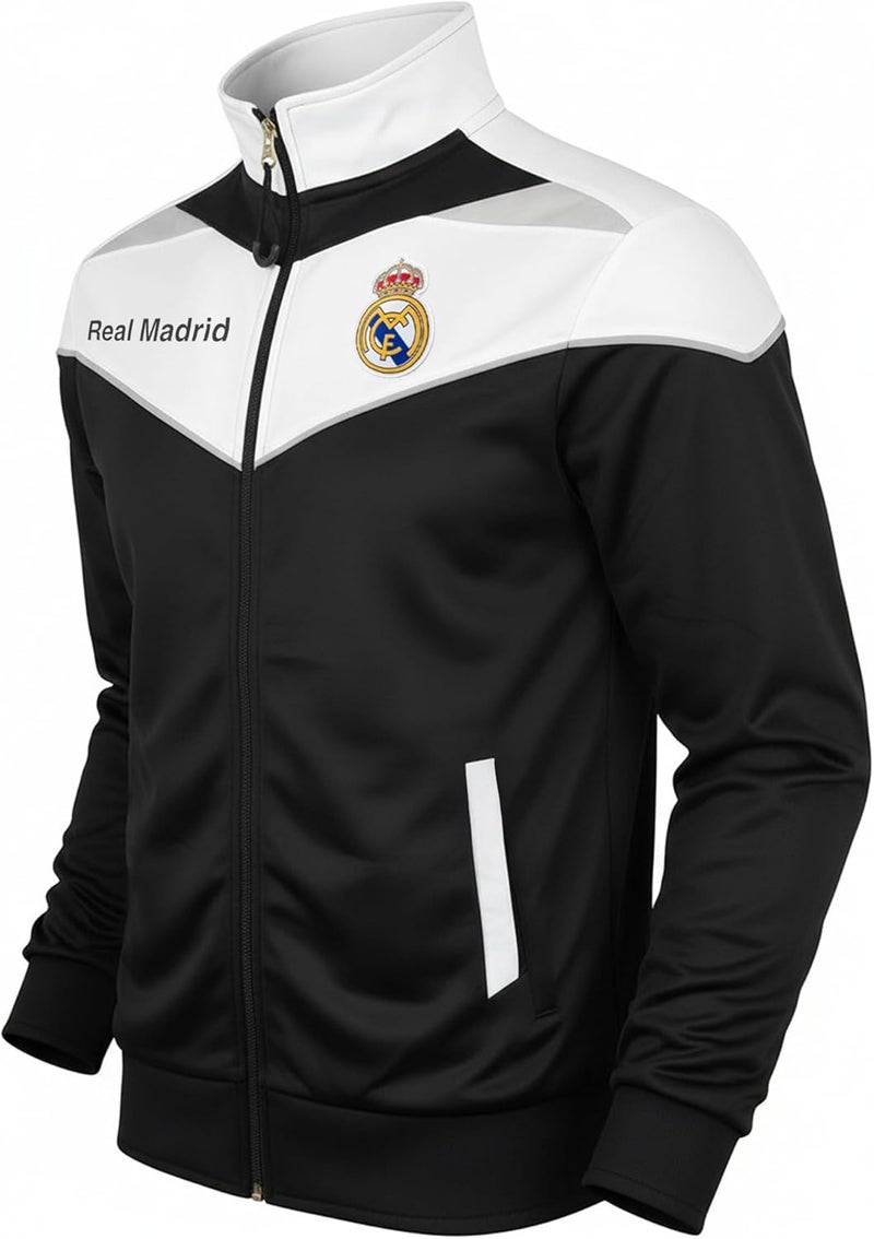 Icon Sports Kids Real Madrid Track Jacket – Official Zip-Up Fanwear, Youth Sizes - Image 1